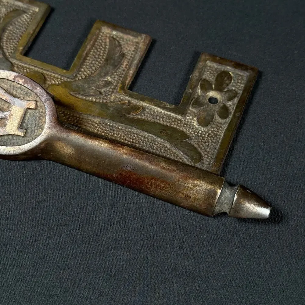 Antique Ellington piano Brass pedal cover part